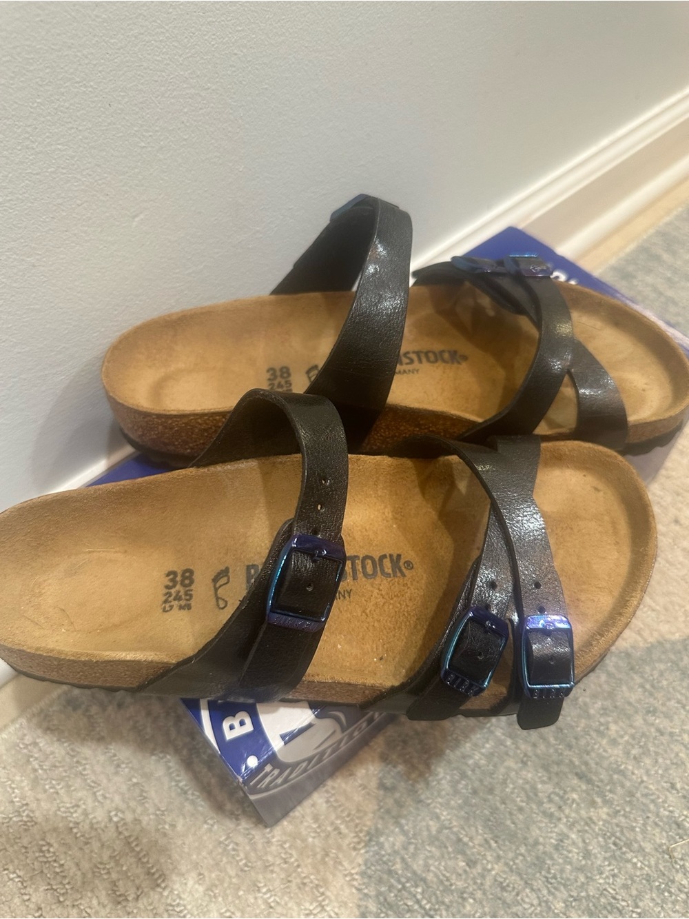Birkenstock Black Three-Strap Sandals - Picture 6 of 7